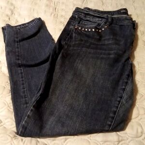Michael Kors Rhinestone Studded 5 Pocket Demin Jeans